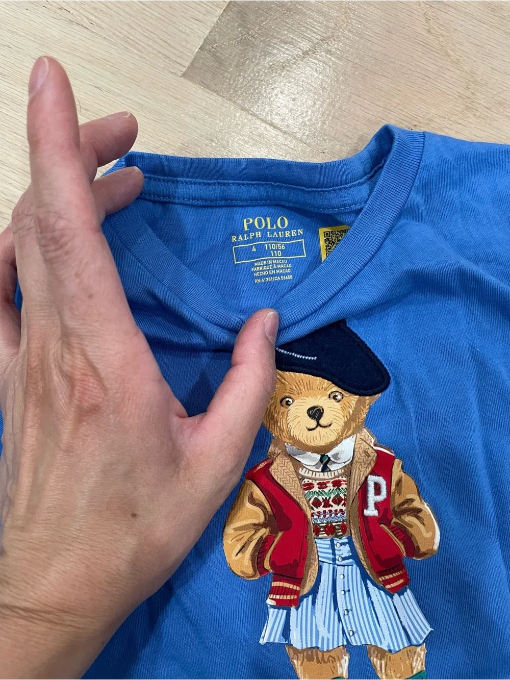Ralph Lauren Royal Blue Polo Bear Graphic Tee